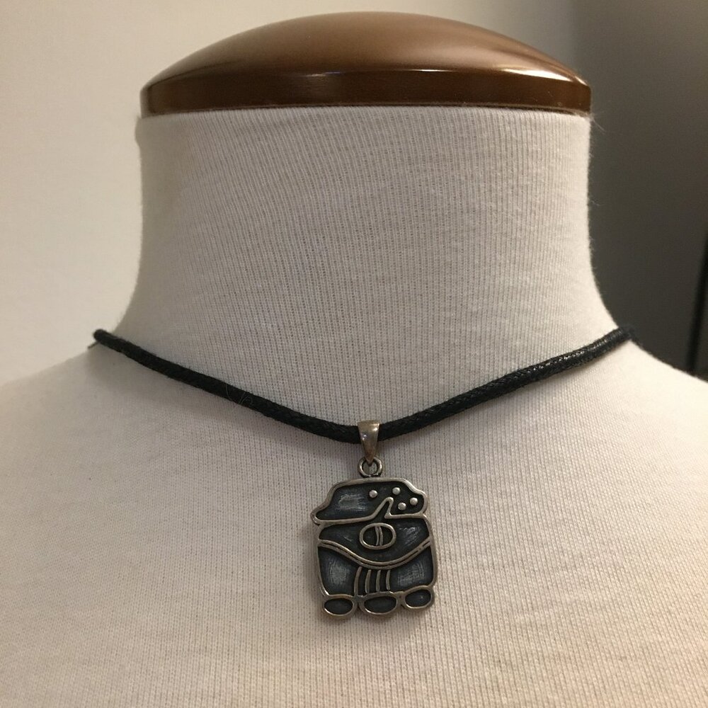 Vintage Taxco Mexico 925 Sterling Silver Mayan Calendar Pendant | Stamped